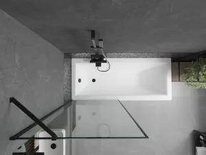 MEXEN/S - Next vaňová zástena FIX 80 x 150, čierna dekor, čierna 895-080-000-00-70-70