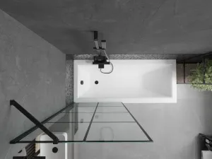 MEXEN/S - Next vaňová zástena FIX 80 x 150, čierny dekor, čierna 895-080-000-00-77-70