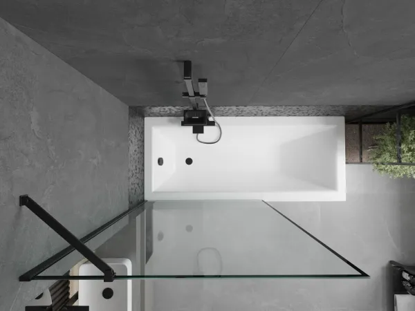 MEXEN/S - Next vaňová zástena FIX 70 x 150, čierna dekor, čierna 895-070-000-00-70-70