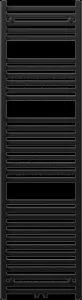 MEXEN - Hades vykurovací rebrík/radiátor 1800 x 500 mm, 843 W, čierna W104-1800-500-00-70