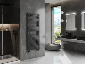 MEXEN - Plutón vykurovací rebrík/radiátor 1450 x 500 mm, 712 W, čierna W106-1450-500-00-70