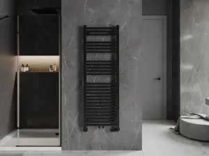 MEXEN - Plutón vykurovací rebrík/radiátor 1450 x 500 mm, 712 W, čierna W106-1450-500-00-70