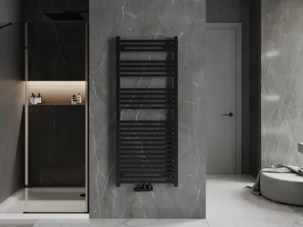 MEXEN - Plutón vykurovací rebrík/radiátor 1450 x 600 mm, 826 W, čierna W106-1450-600-00-70
