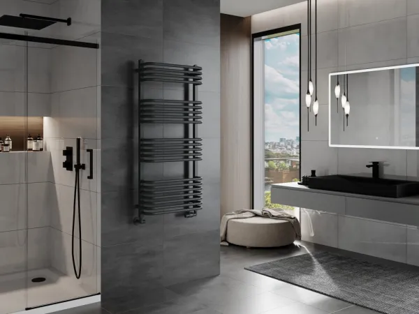 MEXEN - Apollo vykurovací rebrík/radiátor 1210 x 550 mm, 638 W, antracit W117-1210-550-00-66