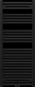 MEXEN - Plutón vykurovací rebrík/radiátor 1450 x 600 mm, 826 W, čierna W106-1450-600-00-70