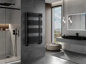 MEXEN - Apollo vykurovací rebrík/radiátor 1210 x 650 mm, 713 W, čierna W117-1210-650-00-70