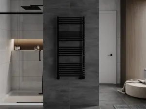 MEXEN - Apollo vykurovací rebrík/radiátor 1210 x 550 mm, 638 W, čierna W117-1210-550-00-70
