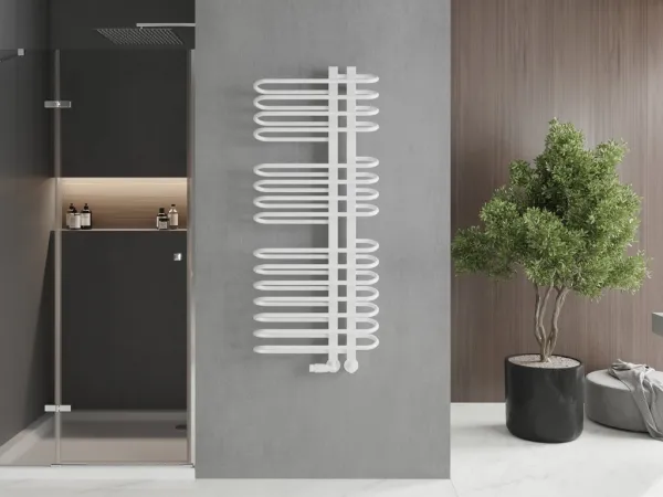 MEXEN - Ops vykurovací rebrík/radiátor 1300 x 550 mm, 694 W, biela W122-1300-550-00-20