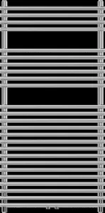 MEXEN - Sol vykurovací rebrík/radiátor 1200 x 600 mm, 520 W, chróm W125-1200-600-00-01