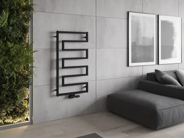 MEXEN - Floryda vykurovací rebrík/radiátor 1080 x 600 mm, 358 W, čierny W206-1080-600-00-70