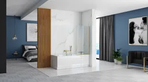 REA - Vaňová zástena Elegant 70 zlatá kartáčovaná REA-W6600