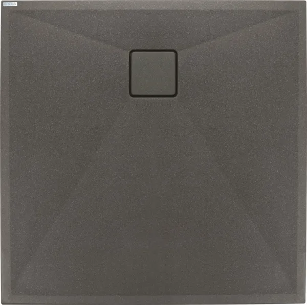 DEANTE - Correo antracit metalic - Granitová sprchová vanička, štvorcová, 90x90 cm KQR_T41B