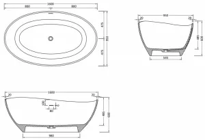 Mexen Parma 160 x 95 cm 57231609570