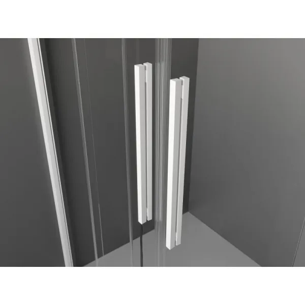 MEXEN/S - Velar Duo posuvné sprchové dvere 140, transparent, białe 871-140-000-02-20