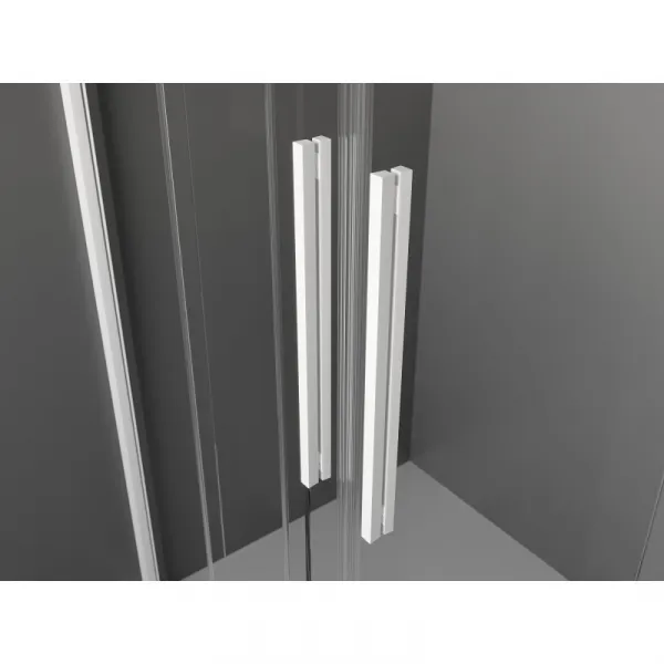 MEXEN/S - Velar Duo štvorcový sprchovací kút 80 x 80, transparent, biela 871-080-080-02-20