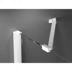 MEXEN/S - Velar Duo štvorcový sprchovací kút 80 x 80, transparent, biela 871-080-080-02-20