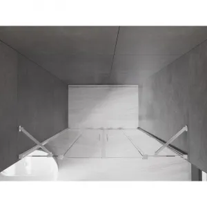 MEXEN/S - Velar Duo posuvné sprchové dvere 140, transparent, chróm 871-140-000-02-01
