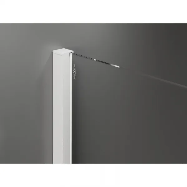 MEXEN/S - Velár sprchovací kút 130 x 85, transparent, biela 871-130-085-01-20