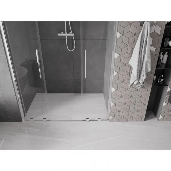 MEXEN/S - Velar Duo posuvné sprchové dvere 150, transparent, chróm 871-150-000-02-01