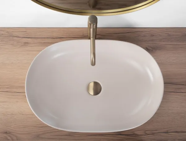 REA - Umývadlo na dosku CLEO 61 BEIGE MATT REA-U9655