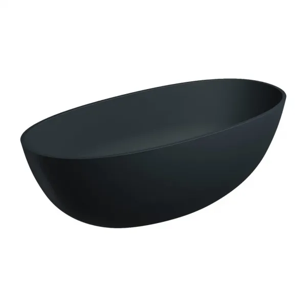 OMNIRES - SHELL M+ voľne stojaca vaňa, 160 x 75 cm, s odpadom, čierna láva SHELLWWBLV