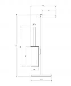 OMNIRES - MODERN PROJECT stojan na papier a toaletnú štetku, matná biela MP60810WM