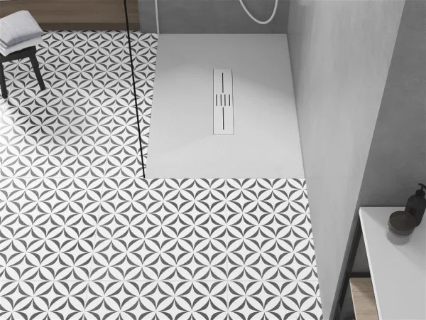 MEXEN/S - Toro obdĺžniková sprchová vanička SMC 120 x 80, biela, mriežka biela 43108012-W