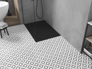 MEXEN/S - Toro obdĺžniková sprchová vanička SMC 110 x 80, čierna, mriežka čierna 43708011-B