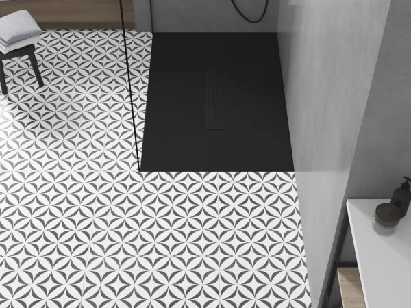 MEXEN/S - Toro obdĺžniková sprchová vanička SMC 100 x 80, čierna, mriežka čierna 43708010-B