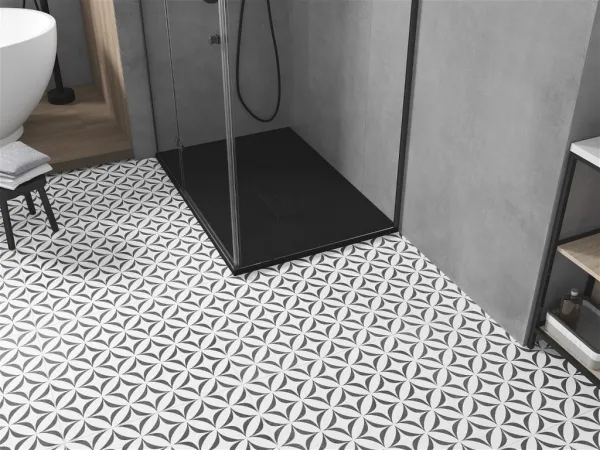 MEXEN/S - Toro obdĺžniková sprchová vanička SMC 100 x 80, čierna, mriežka čierna 43708010-B
