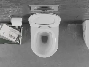 MEXEN - Lena Závesná WC misa vrátane sedátka s slow-slim, Duroplastu, biely kameň 30224094