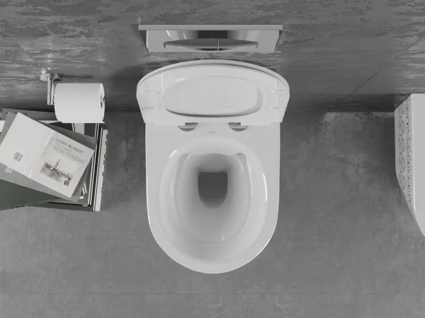 MEXEN - Lena Závesná WC misa vrátane sedátka s slow-slim, Duroplastu, biela/čierny vzor 30224095