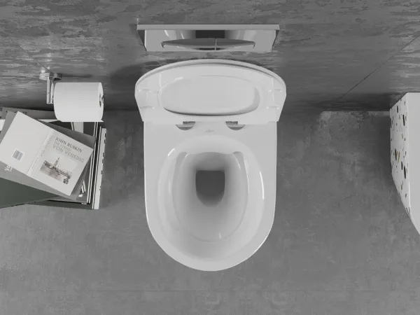 MEXEN - Lena Závesná WC misa vrátane sedátka s slow-slim, Duroplastu, biely kameň terrazo 30224096