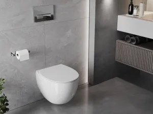 MEXEN - Egg Závesná WC misa vrátane sedátka s slow-slim, Duroplastu, biela 30245000