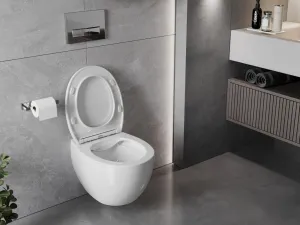 MEXEN - Egg Závesná WC misa vrátane sedátka s slow-slim, Duroplastu, biela 30245000