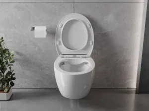 MEXEN - Egg Závesná WC misa vrátane sedátka s slow-slim, Duroplastu, biela 30245000