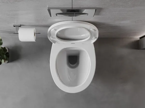 MEXEN - Egg Závesná WC misa vrátane sedátka s slow-slim, Duroplastu, biela 30245000