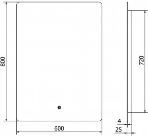 MEXEN - Sun zrkadlo s osvetlením 60 x 80, LED 6000K, 9807-060-080-611-00