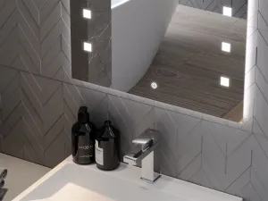 MEXEN - Ner zrkadlo s osvetlením 80 x 60, LED 600 9809-080-060-611-00