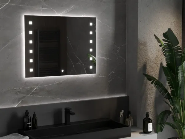 MEXEN - Ner zrkadlo s osvetlením 80 x 60, LED 600 9809-080-060-611-00