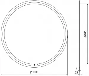 MEXEN - Rose zrkadlo s osvetlením, 100, LED 600 9810-100-100-611-00