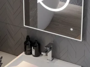 MEXEN - Koga zrkadlo s osvetlením 100 x 80, LED 600 9821-100-080-611-00
