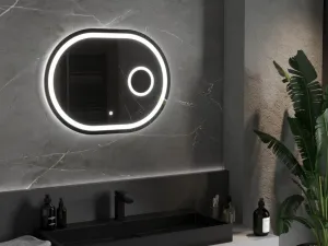 MEXEN - Umba zrkadlo s osvetlením s kozmetickým zrkadlom 80 x 60, LED 600 9822-080-060-611-00