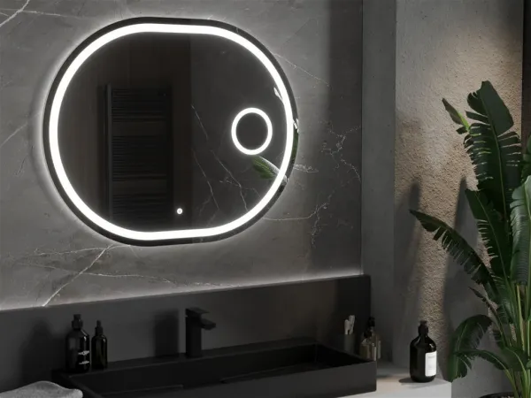 MEXEN - Umba zrkadlo s osvetlením s kozmetickým zrkadlom 100 x 80, LED 600 9822-100-080-611-00