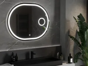 MEXEN - Umba zrkadlo s osvetlením s kozmetickým zrkadlom 100 x 80, LED 600 9822-100-080-611-00