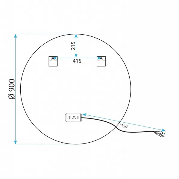 REA - Zrkadlo LED 90cm MMJ HOM-02504