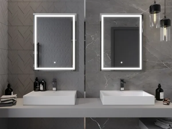 MEXEN - Miko zrkadlo s osvetlením 60 x 80, LED 600 9819-060-080-611-00
