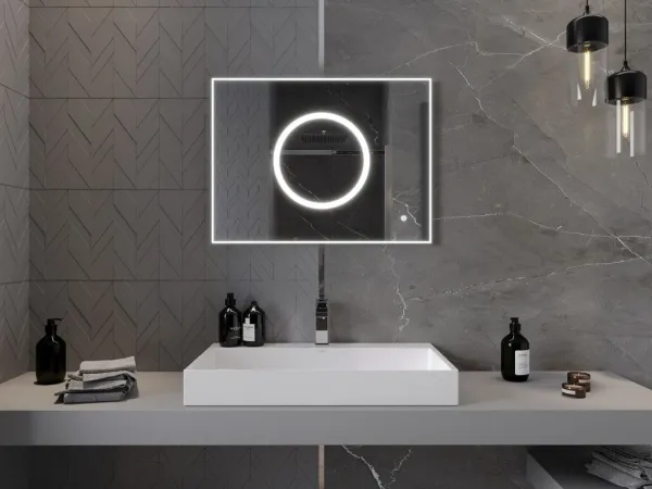 MEXEN - Koga zrkadlo s osvetlením 80 x 60, LED 600 9821-080-060-611-00