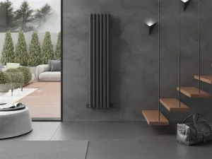 MEXEN - Dallas vykurovací rebrík/radiátor 1600 x 360 mm, 1039 W, antracit W214-1600-360-00-66
