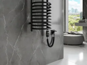 MEXEN/S - Eros radiátor + vykurovacia tyč 1600 x 318 mm, 900 W, čierna W112-1600-318-2600-70